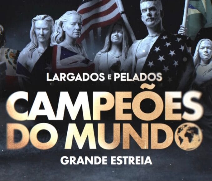 Arte oficial de Largados e Pelados Campeões do Mundo, 1ª edição mundial da franquia