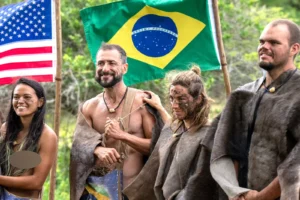 Duplas de Brasil e Estados Unidos em Largados e Pelados Campeões do Mundo, na Zululândia (África do Sul)