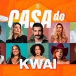 Casa do Kwai 2026: arte oficial do reality vertical do Kwai com mosaico do elenco completo